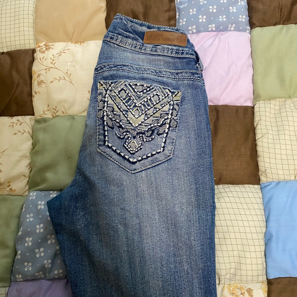 Wallflower Blue Boot Cut Jeans with Embroidered Pocket